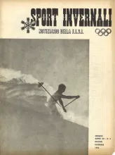 Copertina Sport invernali, anno XII - N.6, dicembre 1956
